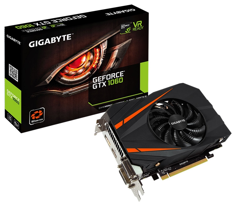 Gigabyte GeForce GTX 1060 Мини ITX 6G (GV-N1060IX-6GD)