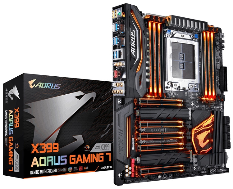  Gigabyte X399 Aorus Gaming 7 — одна из лучших плат тайваньской компании для HEDT-процессоров AMD 