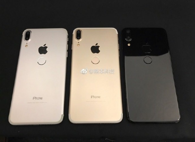  Картинки корпусов Айфон 8 с оборотным датчиком Touch ID (практически наверняка фальшивые) 