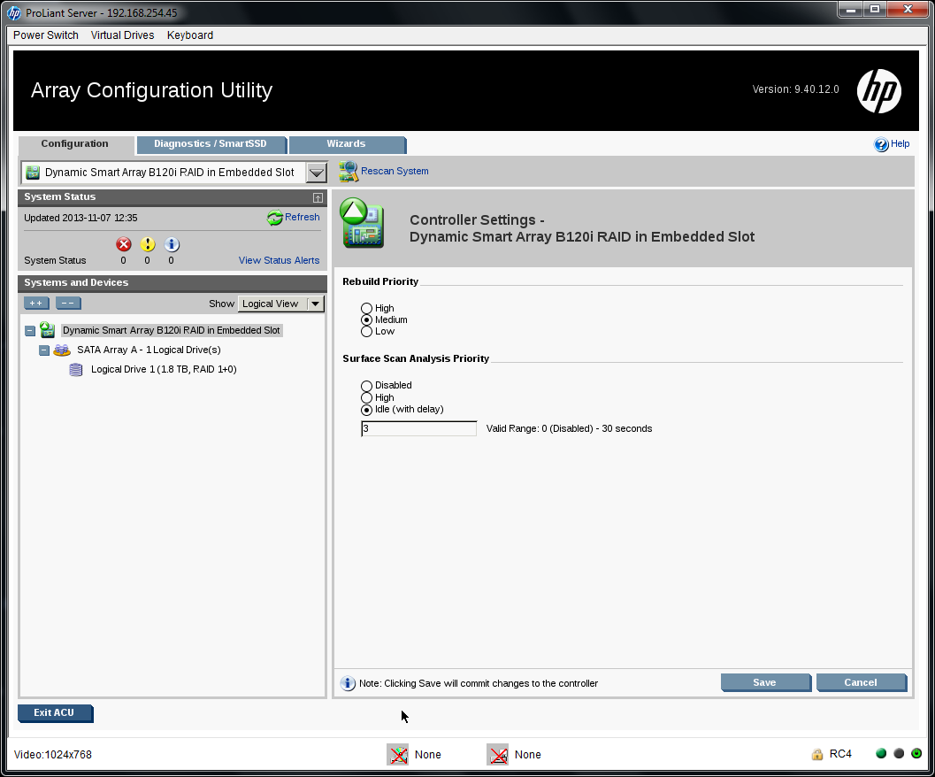 Array configuration