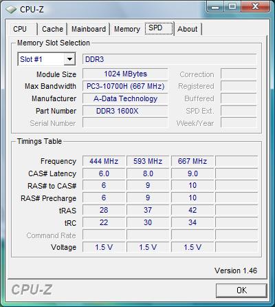  A-Data DDR3-1600 SPD 