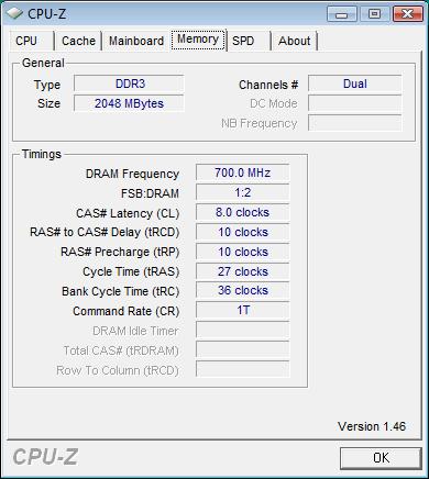 Qimonda PC3-8500 частота 1400