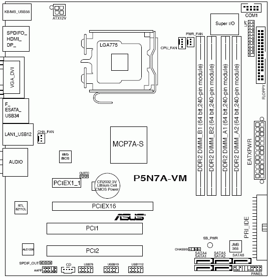  ASUS P5N7A-VM схема 