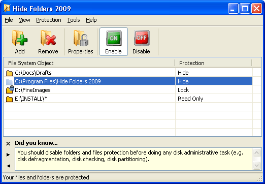 hidefolders