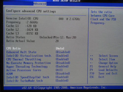 ASRock X58 SuperComputer настройки CPU