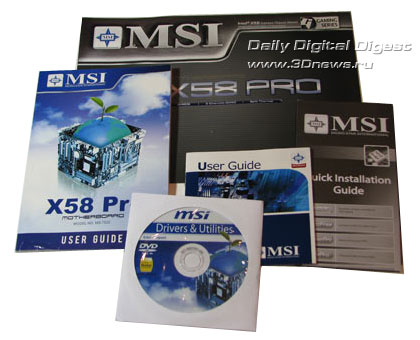 MSI X58 Pro коробки