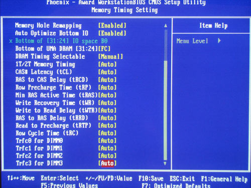Foxconn Destroyer настройки памяти 2