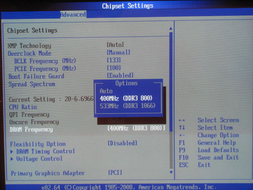  ASRock X58 Deluxe частота памяти 