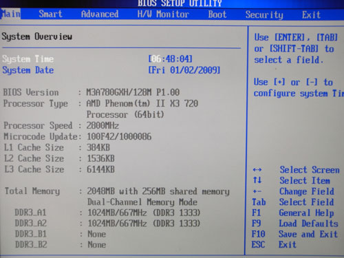 ASRock M3A780GXH/128M BIOS