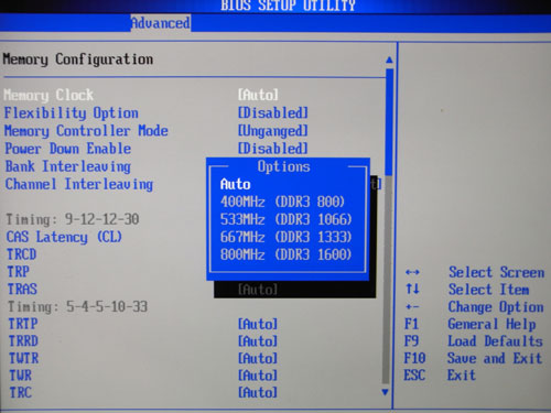 ASRock M3A780GXH/128M частота памяти
