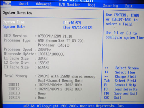 ASRock A780GMH/128M BIOS