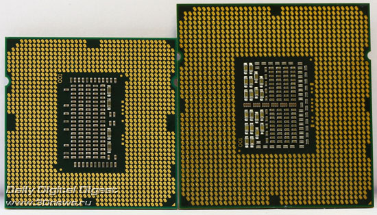  процессор Core i5 750 и Core i7 вид снизу 