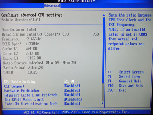  ASUS P7P55D Deluxe CPU 1 