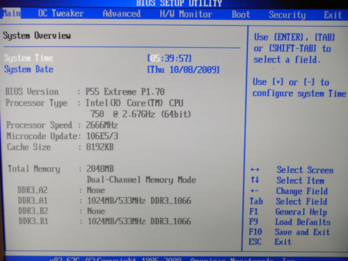  ASRock P55 Extreme BIOS 