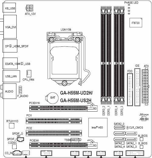  Gigabyte H55M-UD2H схема 