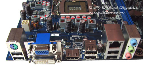  Intel DH55TC задняя панель 