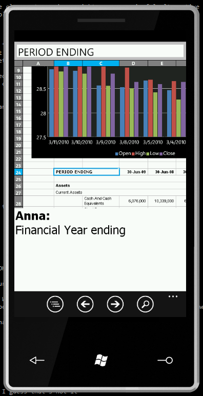 Excel для Windows Phone 7