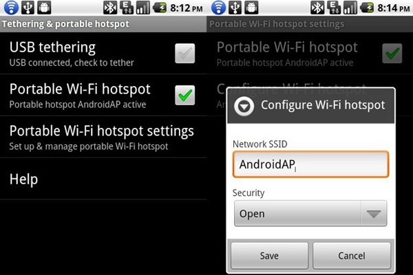 Функция Tethering