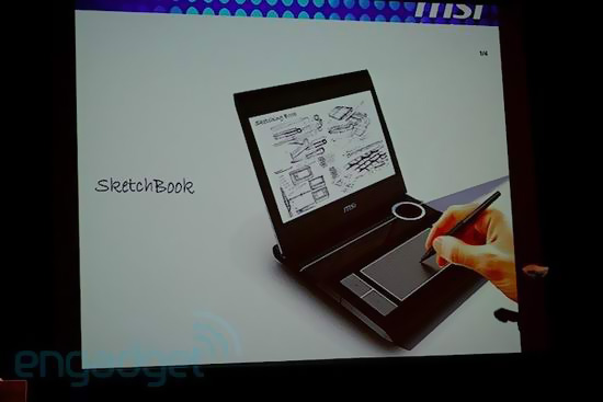 Прототип ноутбка-трансформера с графическим планшетом от MSI