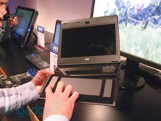 Прототип ноутбка-трансформера с графическим планшетом от MSI
