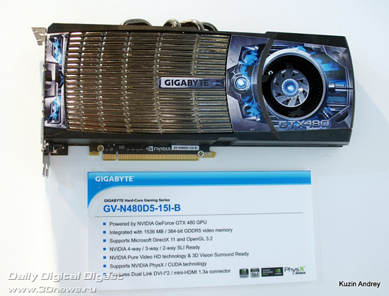 GIGABYTE GV-N480D5-15I-B GIGABYTE GV-N480D5-15I-B