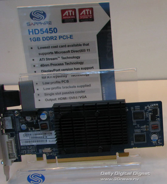 Sapphire Radeon HD 5450 1GB DDR2 Sapphire Radeon HD 5450 1GB DDR2
