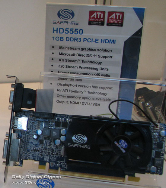 Sapphire Radeon HD 5550 1GB DDR3 HDMI Sapphire Radeon HD 5550 1GB DDR3 HDMI