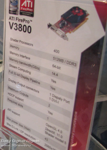 ATI FirePro V3800 ATI FirePro V3800