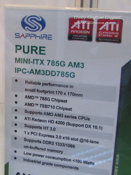 Sapphire PURE Mini-ITX 785G Sapphire PURE Mini-ITX 785G