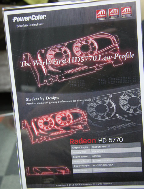 PowerColor Radeon HD 5770 Low Profile PowerColor Radeon HD 5770 Low Profile