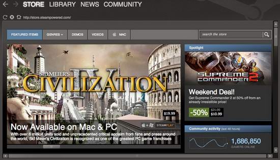 Steam для Mac