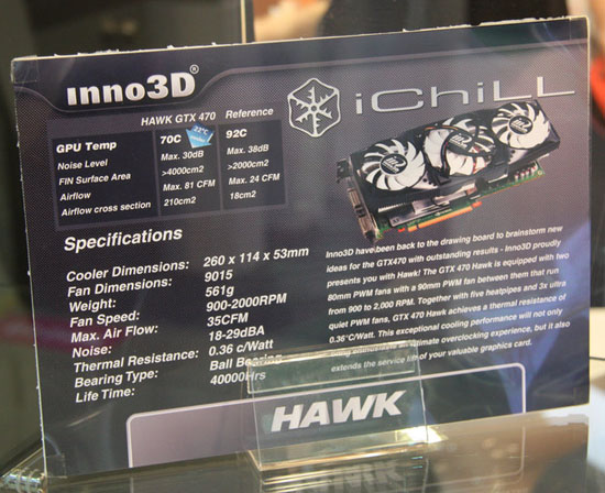 Inno3D iChiLL GeForce GTX 470 HAWK Inno3D iChiLL GeForce GTX 470 HAWK