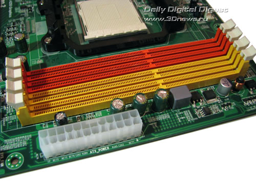 ECS A885GM-A2 слоты DIMM 