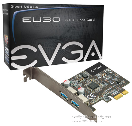 EVGA EU30 PCI-E USB 3.0 Host Card EVGA EU30 PCI-E USB 3.0 Host Card