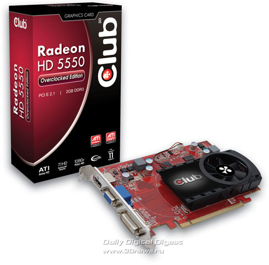 Club 3D Radeon HD 5550 Overclocked Edition Club 3D Radeon HD 5550 Overclocked Edition