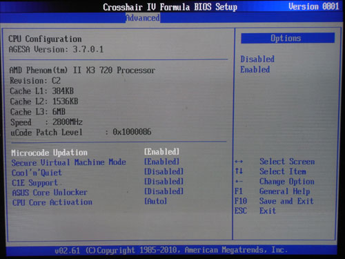  ASUS Crosshair IV CPU 