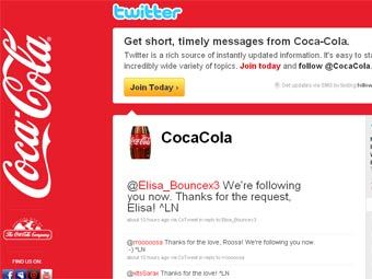 Coca-Cola в Twitter Coca-Cola в Twitter
