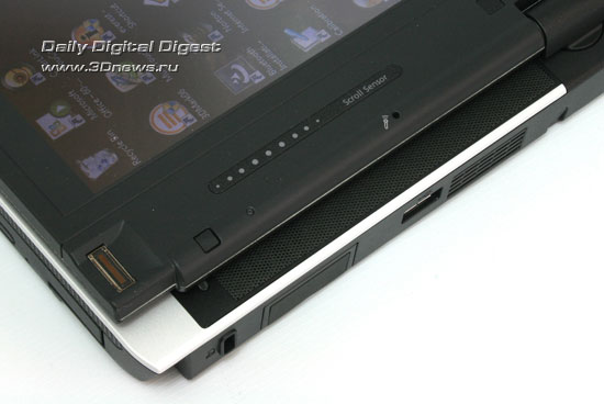  Fujitsu Lifebook T900. Область скролинга 
