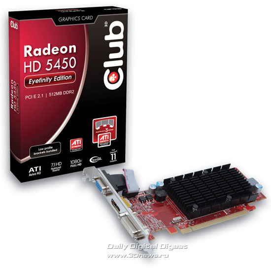 Club 3D Radeon HD 5450 Eyefinity Edition Club 3D Radeon HD 5450 Eyefinity Edition
