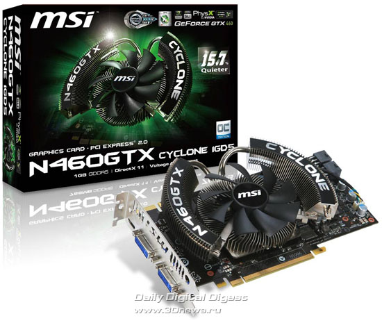 MSI N460GTX Cyclone 1GD5/OC MSI N460GTX Cyclone 1GD5/OC