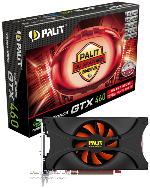 Palit GeForce GTX 460 1024MB GDDR5 SONIC Edition Palit GeForce GTX 460 1024MB GDDR5 SONIC Edition