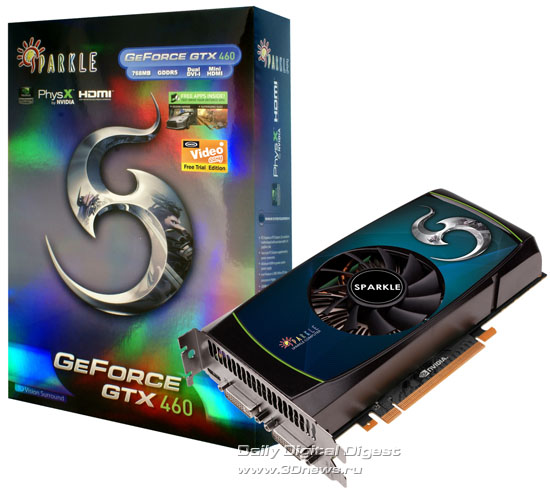 SPARKLE GeForce GTX 460 768MB GDDR5 SPARKLE GeForce GTX 460 768MB GDDR5