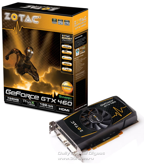 ZOTAC GeForce GTX 460 768MB GDDR5 Synergy Edition ZOTAC GeForce GTX 460 768MB GDDR5 Synergy Edition