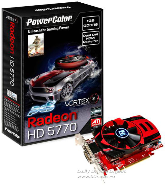 PowerColor PCS+ Radeon HD 5770 1GB GDDR5 Vortex Edition PowerColor PCS+ Radeon HD 5770 1GB GDDR5 Vortex Edition