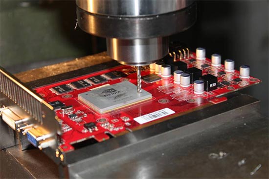 Суровое скальпирование: GeForce GTX 460 под фрезерным станком