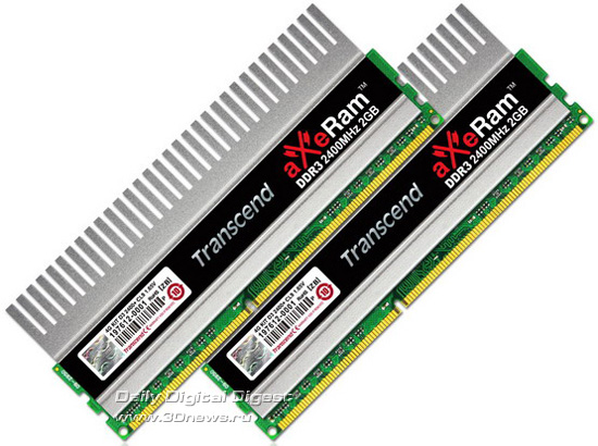 Transcend 4GB aXeRam DDR3-2400 Memory Kit Transcend 4GB aXeRam DDR3-2400 Memory Kit