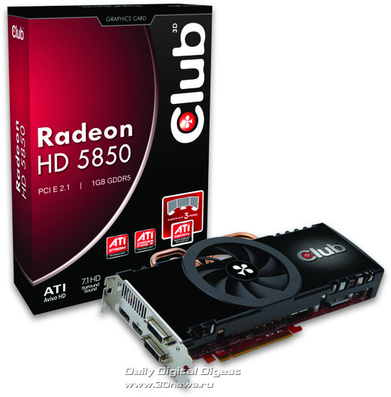 Club 3D Radeon HD 5850 1GB GDDR5 Club 3D Radeon HD 5850 1GB GDDR5
