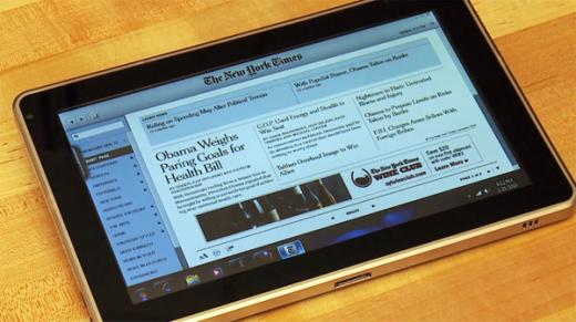 Планшет HP Slate под управлением Windows 7