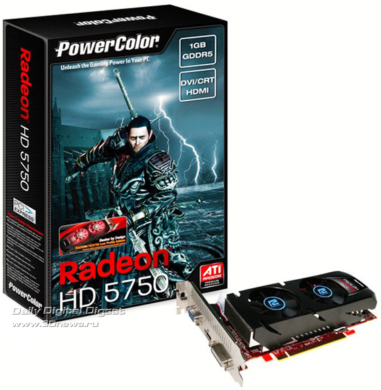 PowerColor Radeon HD 5750 1GB GDDR5 Low Profile PowerColor Radeon HD 5750 1GB GDDR5 Low Profile