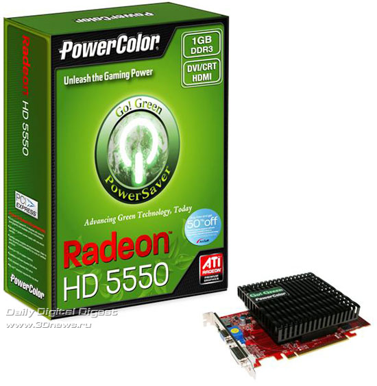 PowerColor Go! Green Radeon HD 5550 1GB DDR3 PowerColor Go! Green Radeon HD 5550 1GB DDR3